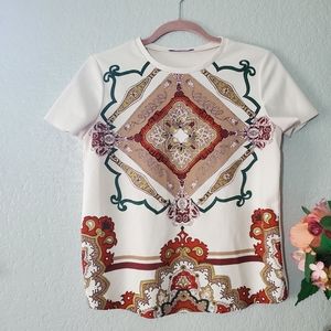 Zara Multicolor Patterned Blouse